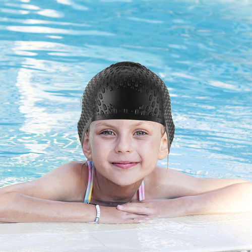 Práctico Gorro De Piscina Impermeable De Silicona Para Nadar