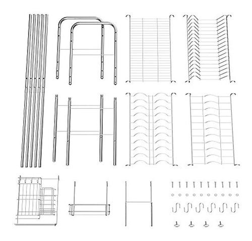 Nex 2tier Plato De Acero Inoxidable Rack Antideslizante Altu