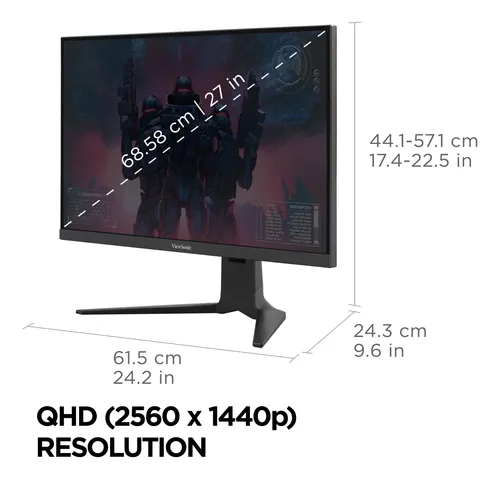 Monitor De Juegos Viewsonic Xg2736-2k De 27 Pulgadas, Resolu