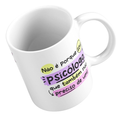 Imagem 6 de 7 de Caneca Flork Profissão Psicologia Profissão Chinelo Bombom