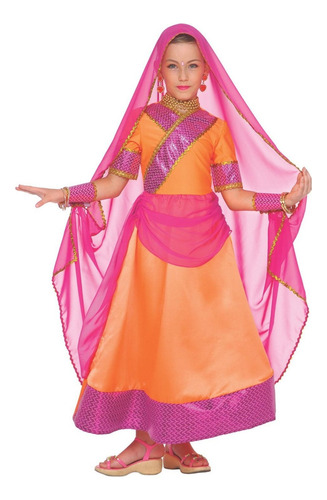 Disfraz De Baile De Bollywood Indio Para Niña, Para Niños, C