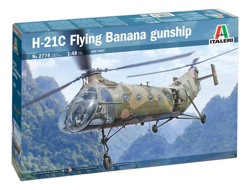 H-21c Flying Banana Gunship 1/48 Kit De Montar Italeri 2774