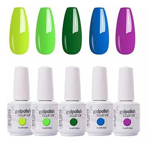 Esmalte - Arte Clavo 15ml Neon Gel Nail Polish Set -soak Off