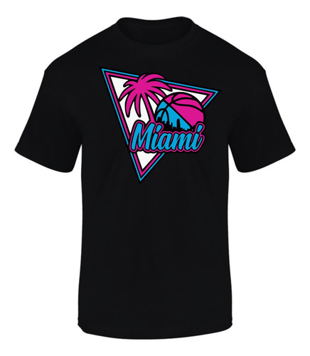 Camiseta Manga Corta Miami Heat Basketball Series Black