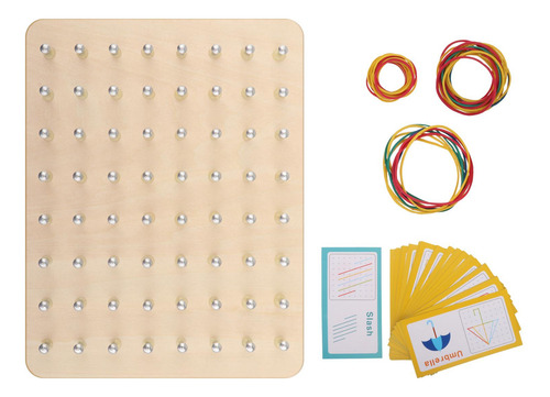 Madera Set Shape Puzzle Matrix Geometry Board Para 3 4 5