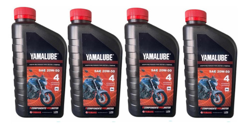 Aceite Moto Yamalube Mineral 20w50 4 Tiempos 4 Litros