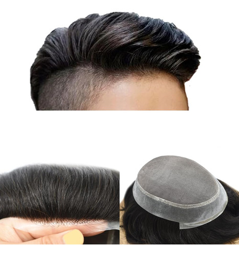 Hair Wonders Toupee Para Hombres Durable Fine Mono Mens Hair