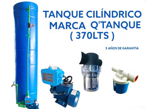 Tanque Cilindrico 370 Tls Pre Armado Marca Q Tanque 