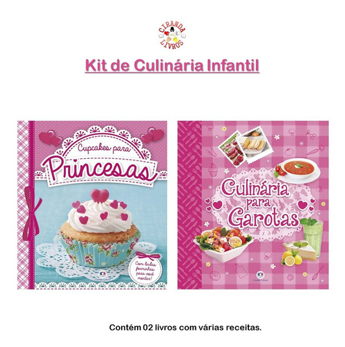 Kit Com 2 Livros De Culinárias Para Meninas