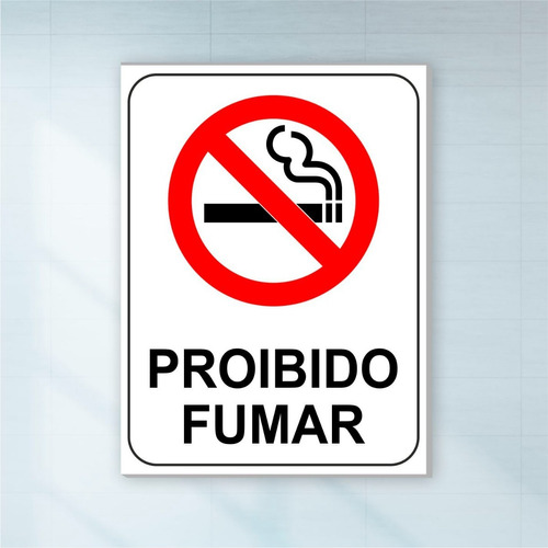 Adesivo Proibido Fumar Aviso Sala Recepção