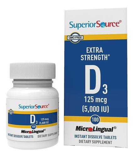 Superior Source Vitamina D3 125mcg 5000iu 100unidades