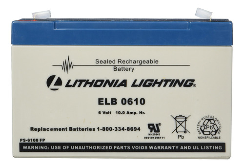 Lithonia Iluminacin Elb 06106v Reemplazo De La Batera De Eme
