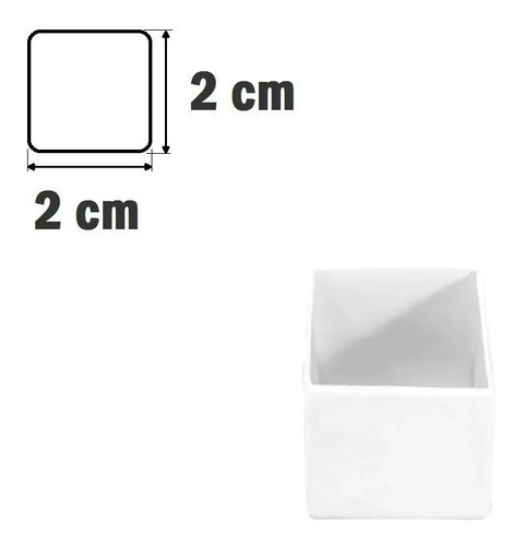 Ponteira Pé De Cadeira Mesa Banqueta Quadrada 2x2cm - 4 Pç