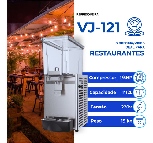 Refresqueira Vj-121 Ideal Para Sucos E Chás