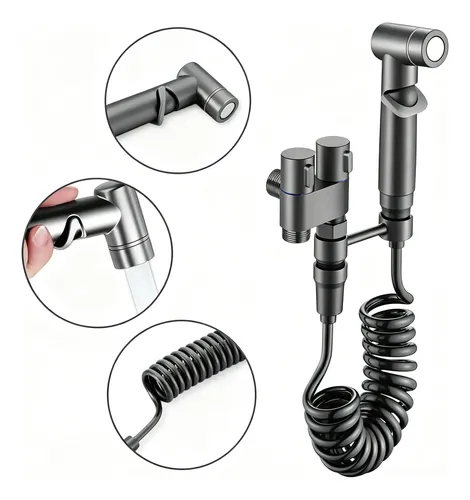 Kit Banheiro Ducha Higiênica Duas Saídas De 1/2 Mm Mangueira