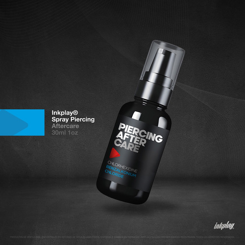 Locion Piercing Cuidado 30 Ml - Inkplay Tattoo Pack X10u