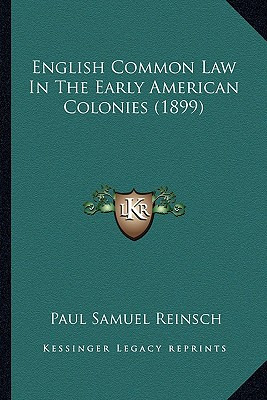 Libro English Common Law In The Early American Colonies (...