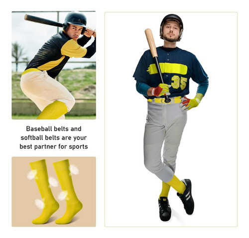 Zhanmai Cinturón De Béisbol Y Calcetines Combinados De Y Y