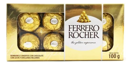 Caja Bombones Ferrero Rocher Chocolate Con Avellana X8 Un.