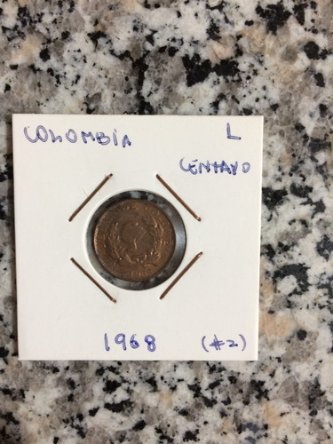 Moneda Colombia 1 Centavo 1968 ( # 2 )