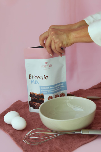 Harina Brownies Con Chocolate Sin Azúcar Soana 400g