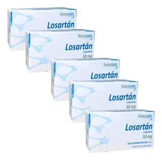 Losartán 50 Mg Caja Con 30 Comprimidos Pisa 5 Pack