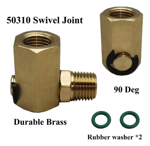 Junta Giratoria Para Carrete De Manguera 1/4 X 1/4 Mpt 90