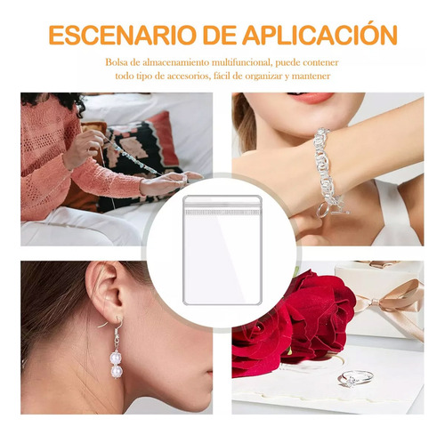 Autosellantes 7x10cm Pvc Transparente Para Joyerí 100 Bolsas