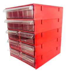 Comprar Magus Gaveteiro Organizador Vermelho Multiuso Novo Cg508 5 no Mercado Livre