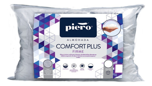 Almohada Piero Comfort plus firme Comfort Plus Firme anatómica 70cm x 15cm color blanco por 2 unidades