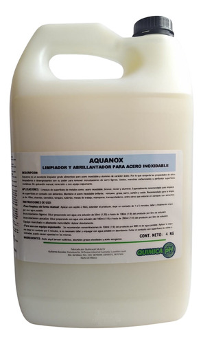 Limpiador Para Acero Inoxidable Grado Alimenticio, 4 Kg