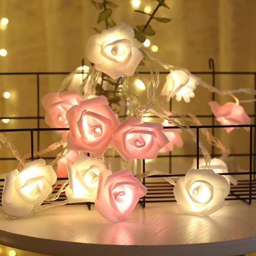 Cadena Decorativa D Night Light Led De Simulación De Flores