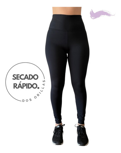 Calza Tiro Alto Cero Transparencia Suplex Secado Rapido Dama