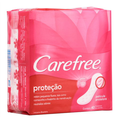 Protetor Diário Econômico Contour Carefree com 40 unidades