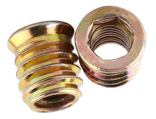 Imagen 4 de 10 de Madera Roscada Inserto Tuercas Zinc Acero Al Carbono Muebles