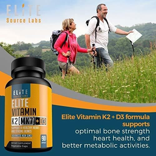 Suplemento De Vitamina K2 (mk7) Con D3 - Complejo Potente De