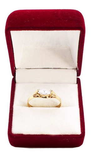 Anillo Oro 18k  Piedra Cubic Mujer Compromiso Varios Modelos