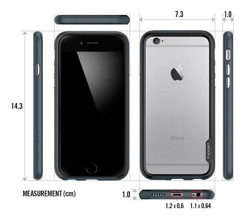 . Funda Bumper Spigen Para iPhone 6 (no 6s) Neo Hybrid Ex