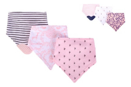 Imagen 2 de 3 de Set 3 Baberos Bandana Nena Con Mordillo Flaber