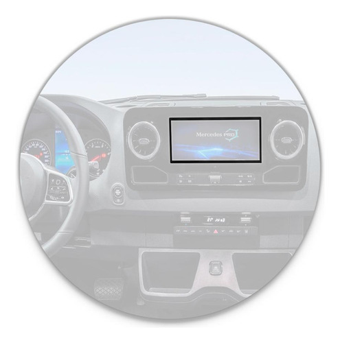Moldura 2 Din Mercedes Benz Sprinter 2020 2021 2022 Preto