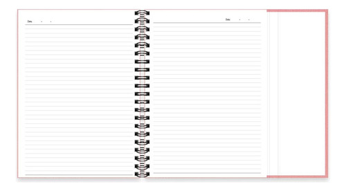 Caderno Executivo Brief Com Imã 160 Folhas 200x275mm Univers Cor Rosa