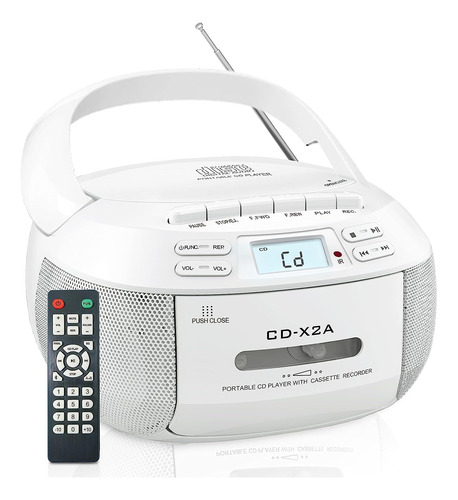 Reproductor Portatil Sunoony Cd, Cassette, Con Bluetooth