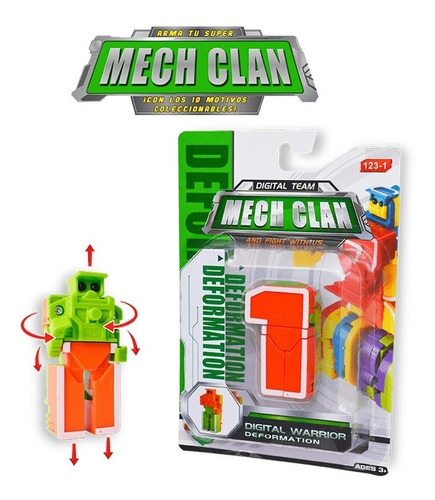 Mech Clan Transformers Digital Warrior # 1 Colecciona Ronda 