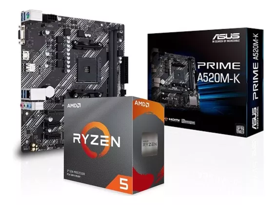 Combo Actualizacion Ryzen 5 5600g Con Video + Asus A520m K