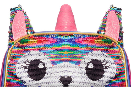 Mochila Llama Lentejuela Multicolor Wilys Color Rosa
