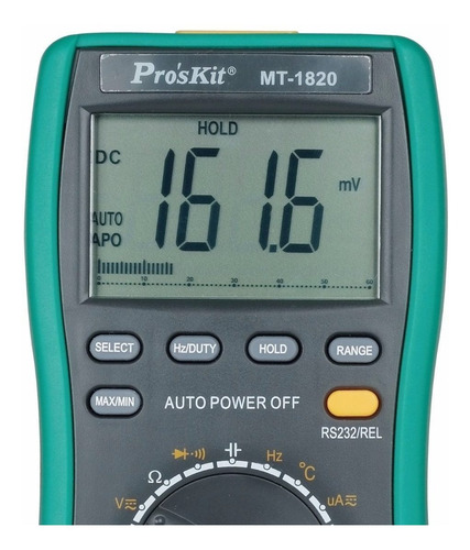 Tester Multimetro Digital Mt1820 Proskit Conexion Pc Usb