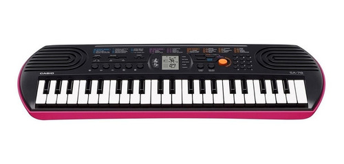 Imagem 1 de 11 de Teclado musical Casio Mini SA-78 44 teclas preto/rosa