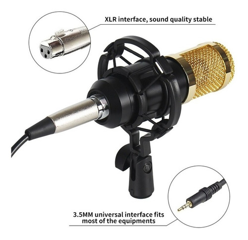 Imagen 2 de 6 de Microfono Con Condensador Y Brazo + Consola Podcast Youtube