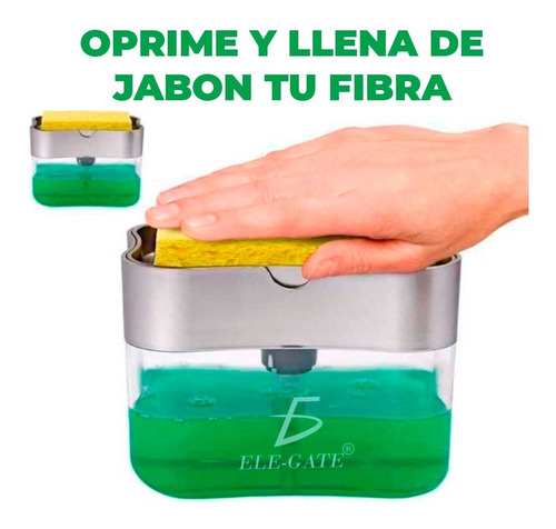Imagen 4 de 10 de Dispensador De Jabón Para Cocina Y Líquido Gel Jabonera