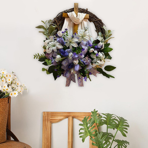 Guirnalda De De La Puerta Delantera De De Pascua Feliz 35cm